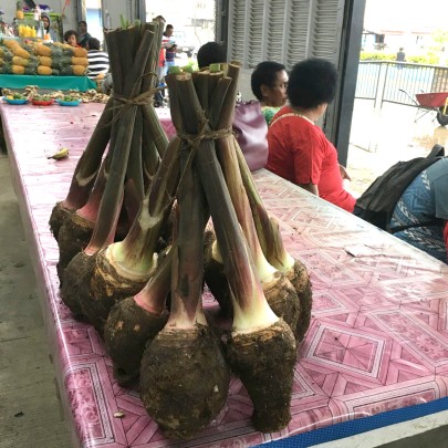 Taro for sale at Raki Raki market