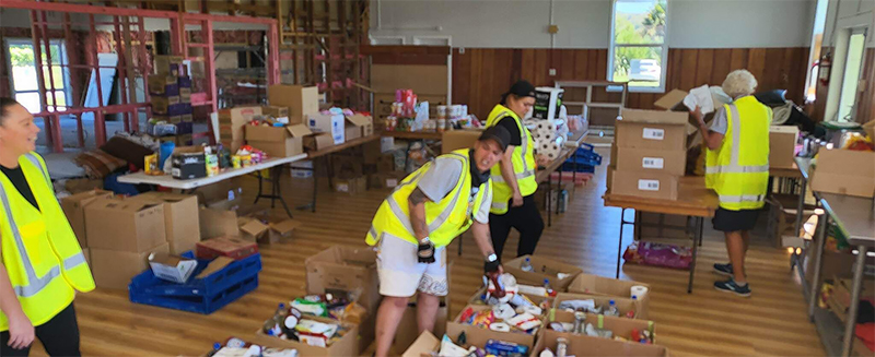 Te Pae o Waimihia (TPoW) sorting food packages