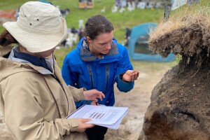 Soil profile analysis as part of the 2024 Soil Judging Competition.